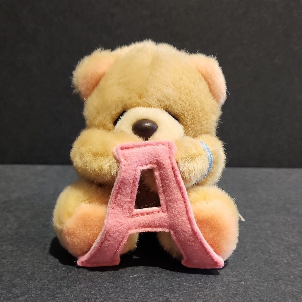 Vintage Andrew Brownsword Forever Friends Bear with Pink Letter A